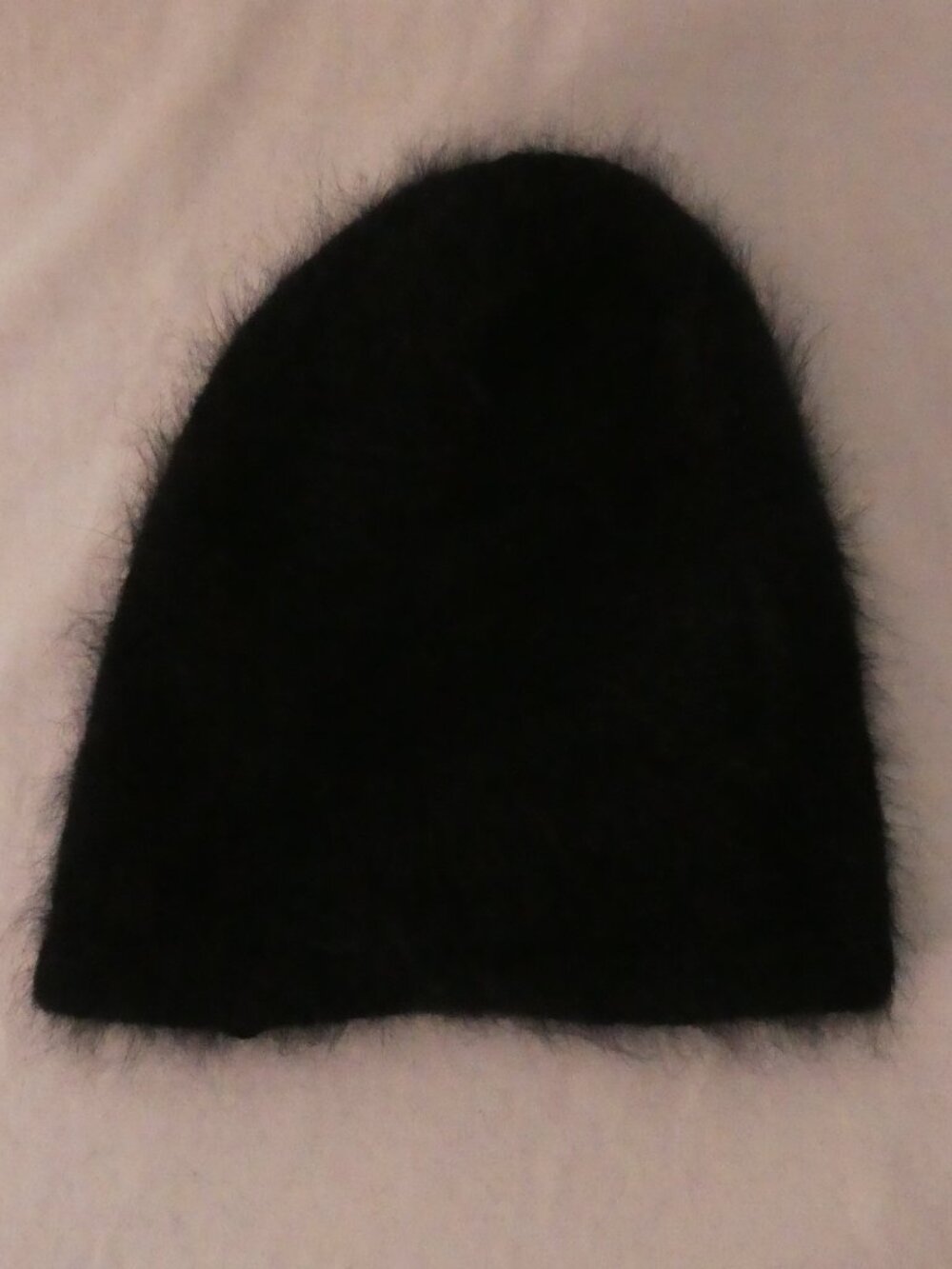 TALULA Aritzia Black Fuzzy Angora Blend Knit Beanie Hat Toque OS